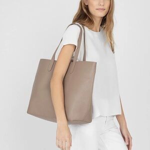 Classic Structured Leather Tote
